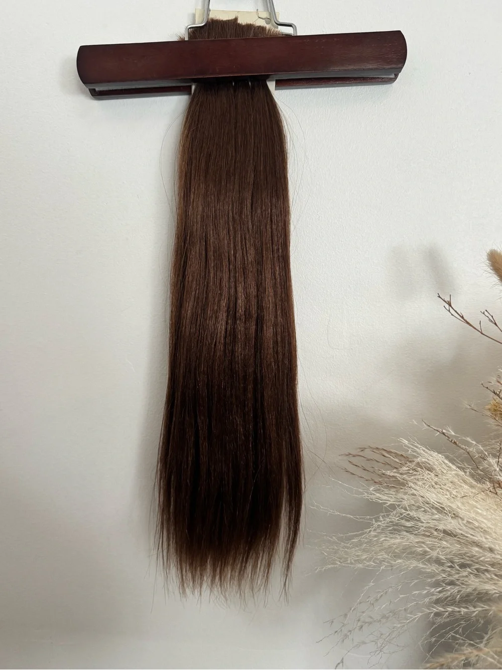 100% Human Hair Bulk Extensions Color #6 Light Brown 16” 100g Straight